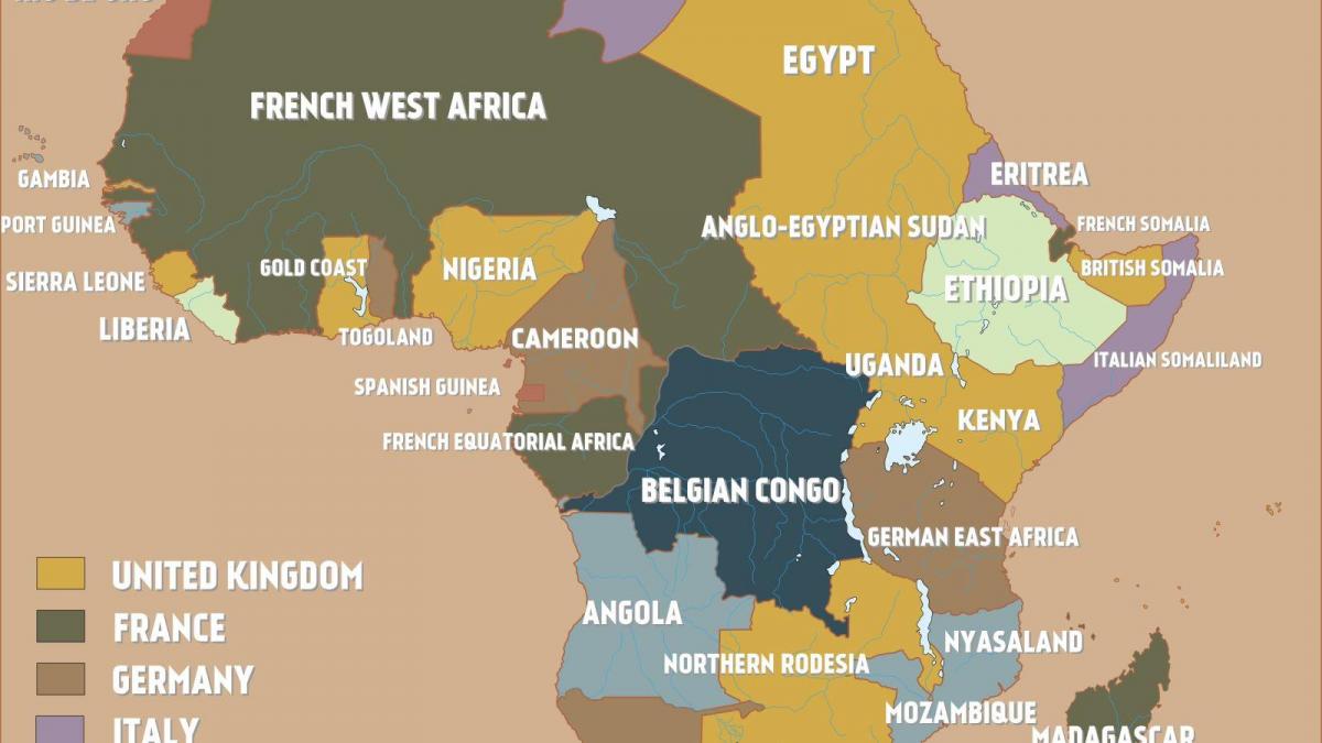 Mapa de british Camerun