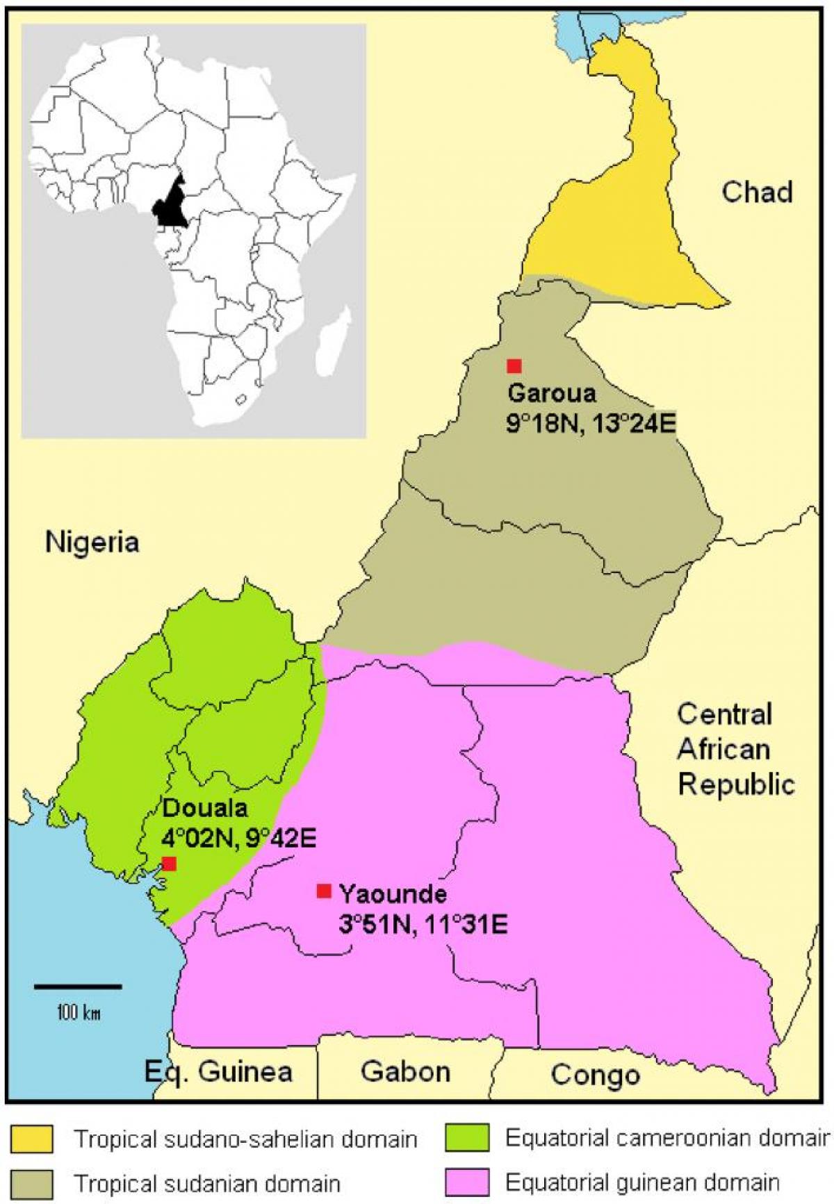Mapa de Camerun climàtic