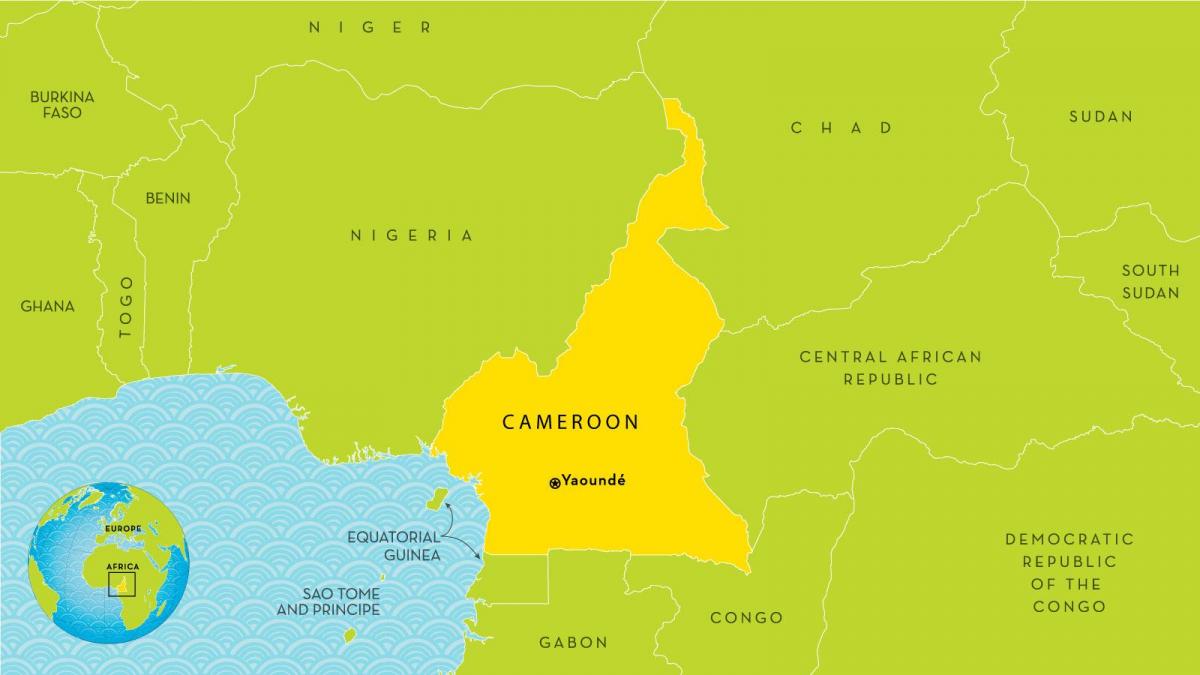 mapa de Camerun i països de l'entorn