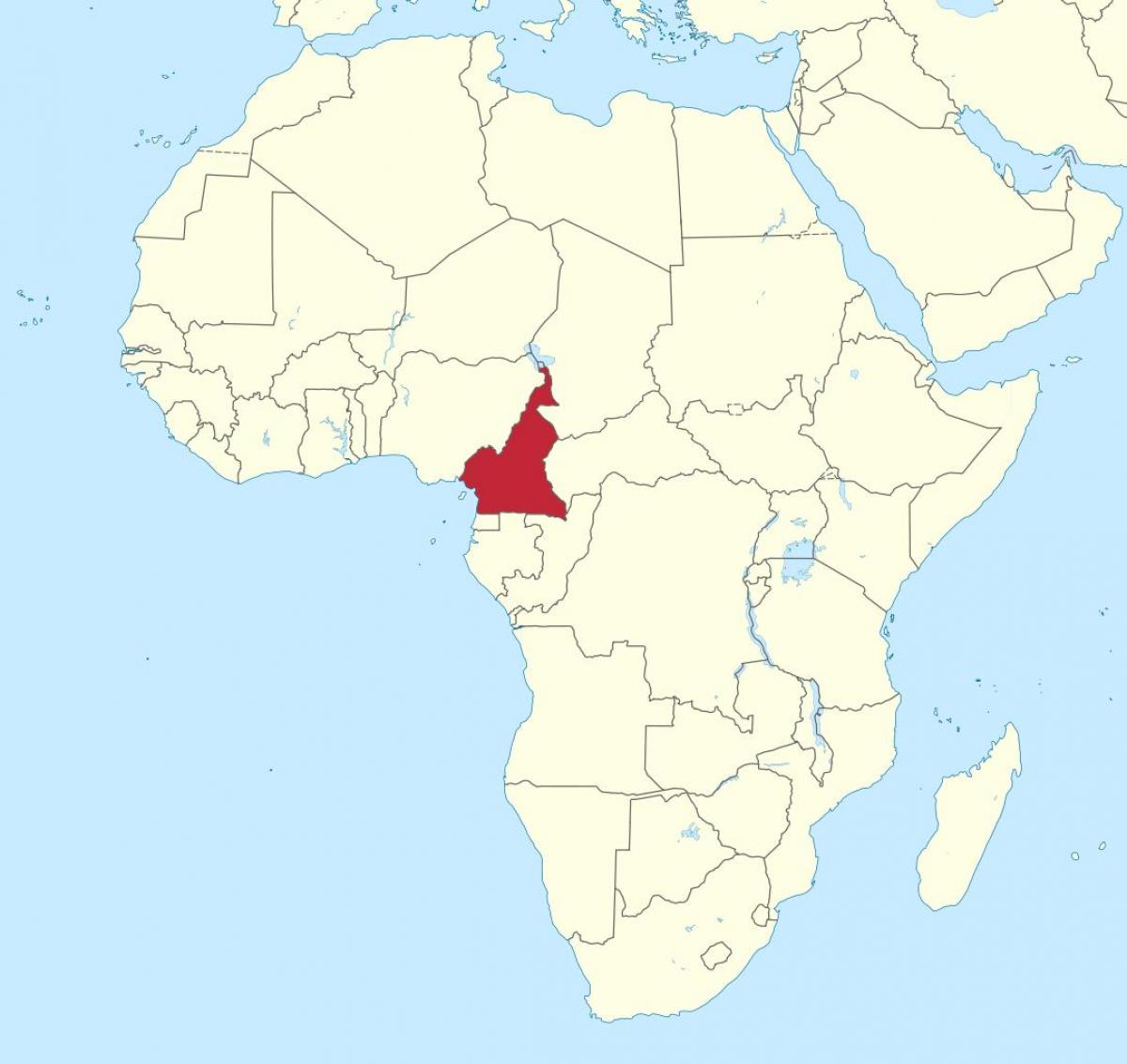 Mapa de Camerun àfrica de l'oest