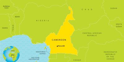 Mapa de Camerun i països de l'entorn